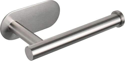 KILOW Toilet Roll Holder Wall Mounted - Stainless Steel Made Waterproof & Rust Resistant Self Adhesive Paper Towel Holder for Bathroom & Kitchen – Easy Installation Without Drilling - Image 1