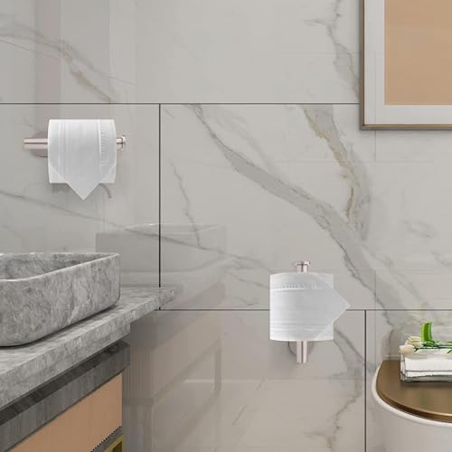 KILOW Toilet Roll Holder Wall Mounted - Stainless Steel Made Waterproof & Rust Resistant Self Adhesive Paper Towel Holder for Bathroom & Kitchen – Easy Installation Without Drilling - Image 3