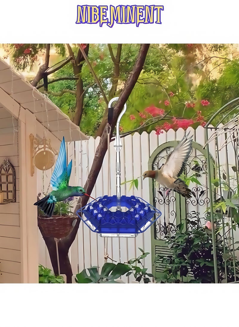 NIBEMINENT Sherem Hummingbird Feeder, Shirem Hummingbirds Feeder, Ant and Bee Proof, 2025 Hummingbird Feeders for Outdoors Hanging, Easy to Clean and Refill (1PC-Blue) - Image 2