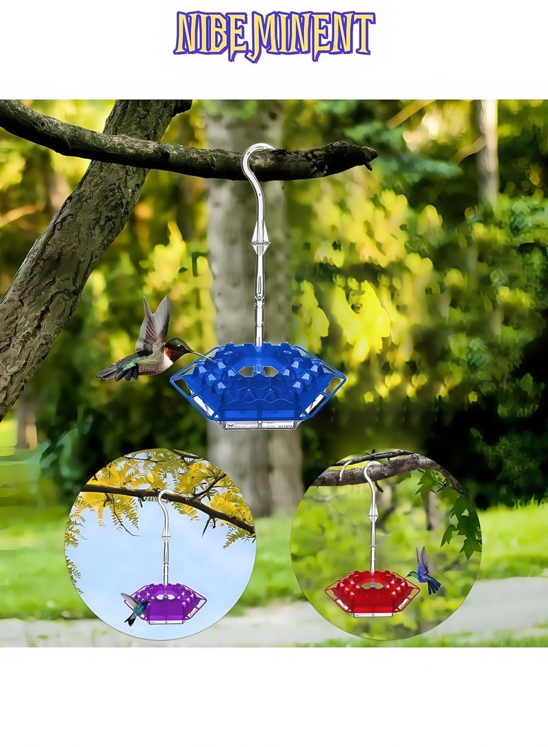 NIBEMINENT Sherem Hummingbird Feeder, Shirem Hummingbirds Feeder, Ant and Bee Proof, 2025 Hummingbird Feeders for Outdoors Hanging, Easy to Clean and Refill (1PC-Blue) - Image 3