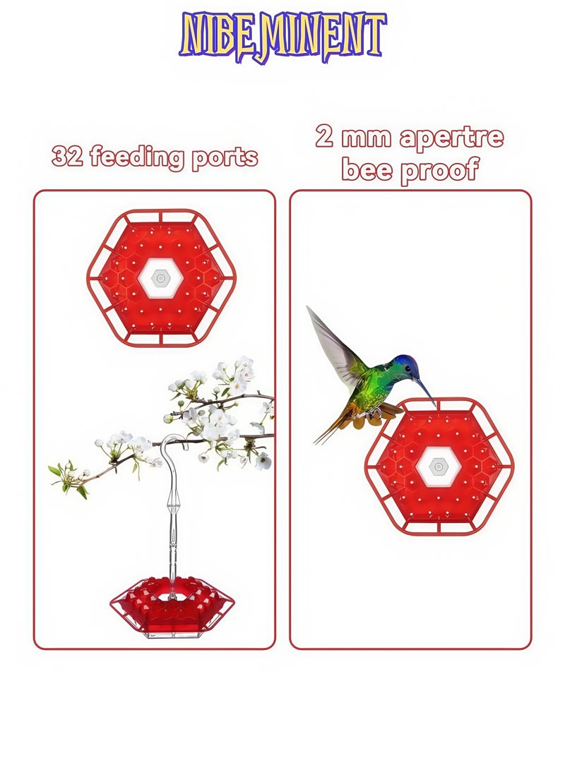 NIBEMINENT Sherem Hummingbird Feeder, Shirem Hummingbirds Feeder, Ant and Bee Proof, 2025 Hummingbird Feeders for Outdoors Hanging, Easy to Clean and Refill (1PC-Blue) - Image 4
