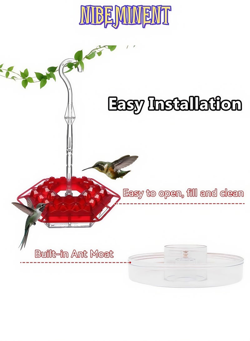 NIBEMINENT Sherem Hummingbird Feeder, Shirem Hummingbirds Feeder, Ant and Bee Proof, 2025 Hummingbird Feeders for Outdoors Hanging, Easy to Clean and Refill (1PC-Blue) - Image 5