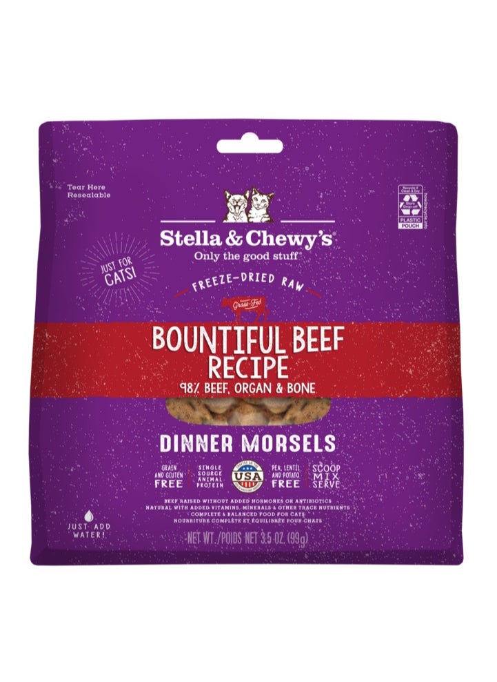 Stella & Chewys Stella & Chewy's Cat Freeze Dried Dinner Morsels - Bountiful Beef Recipe - 3.5 oz  - Image 1