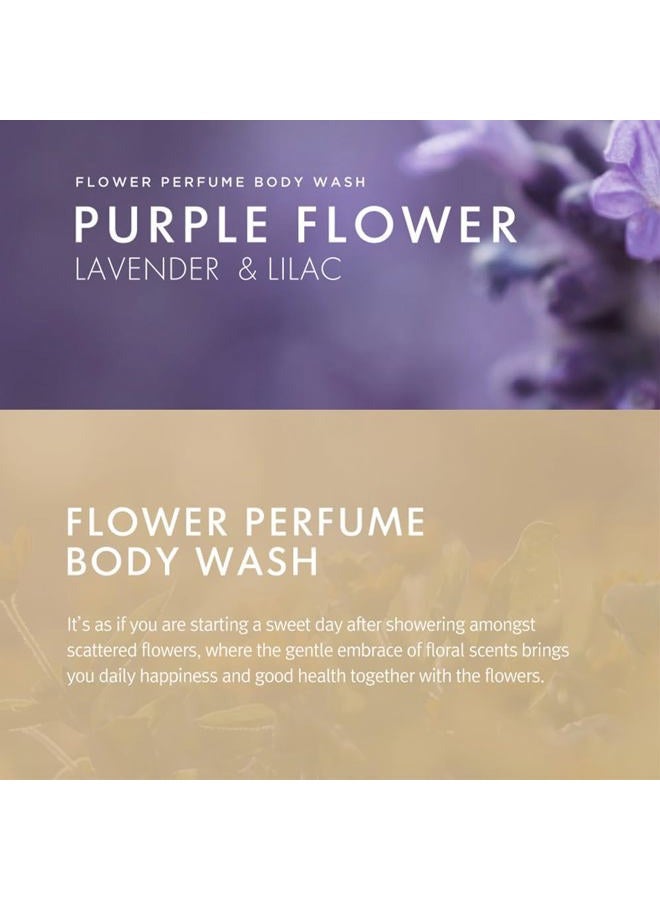 Shower Mate Flower Perfume Body Wash 31.7 fl oz, 900 ml (Purple - Lavender & Lilac) - Image 4