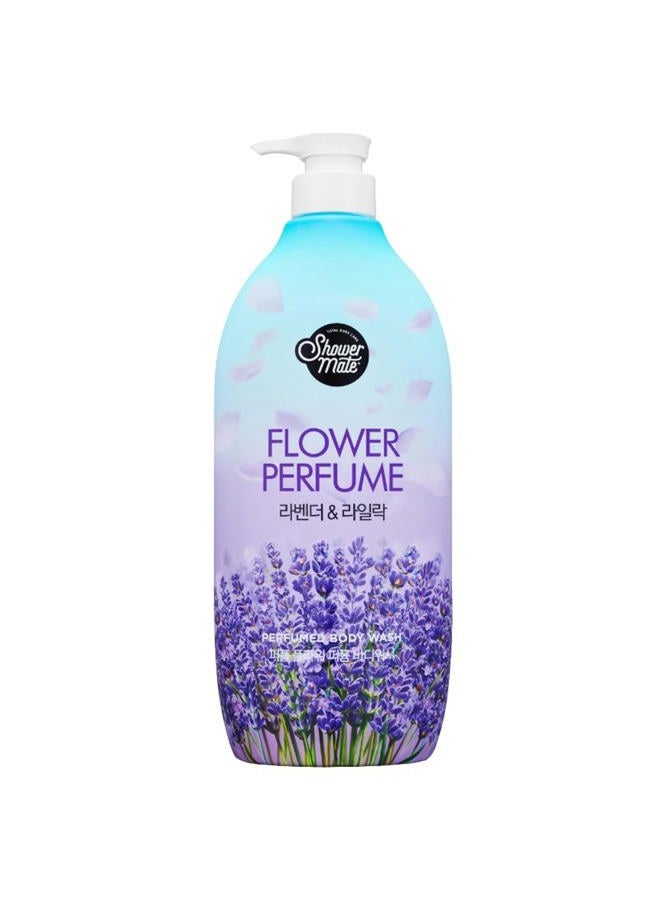 Shower Mate Flower Perfume Body Wash 31.7 fl oz, 900 ml (Purple - Lavender & Lilac) - Image 1