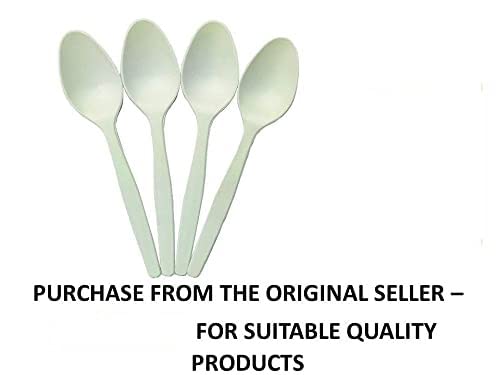G1 Corn Starch Disposable Biodegradable Spoons and Forks (Spoons, 200, G1CORNSP200) - Image 2