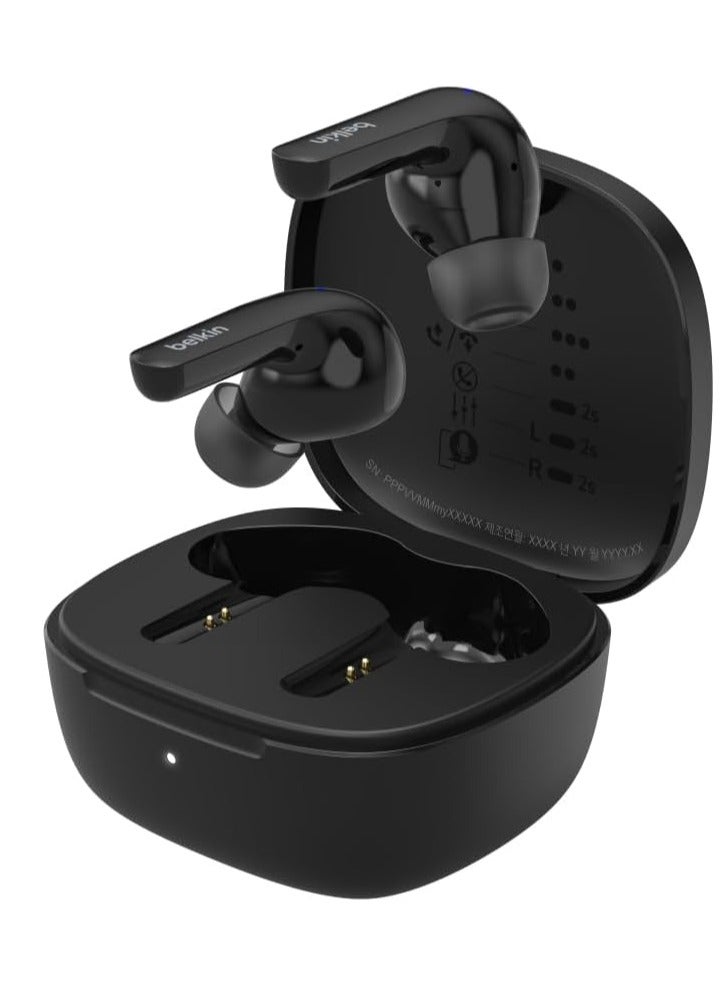 Belkin SoundForm™ Motion True Wireless Earbuds, Noise Cancelling Ear Buds with Wireless Charging Case & Dual Microphone - IPX5 Water Resistant Bluetooth Headphones for iPhone & Samsung - Image 2