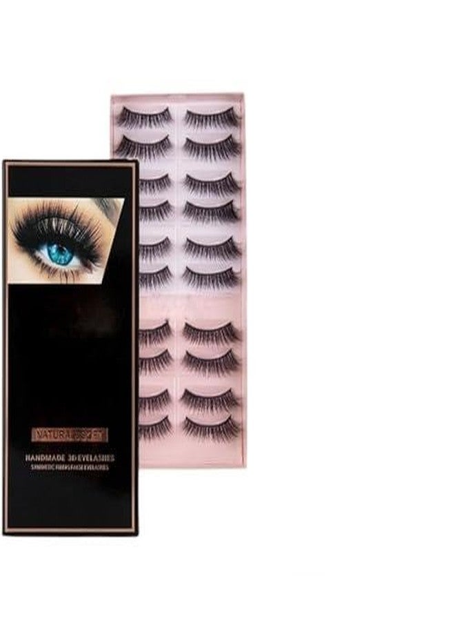 LA VENUST رموش صناعية من لا فينست مصنوعة يدوياً وطبيعية (10 أزواج) - Image 1