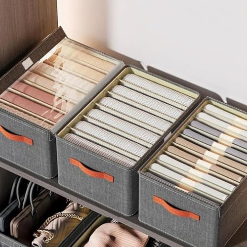 Clefairy Transparent Lid Steel Frame Clothes Box, Steel Frame Clothes Bag, Waterproof and Dustproof Storage Box for Clothes Foldable Cupboard Organizer, Cationic Fabric Clothes Box - Image 2