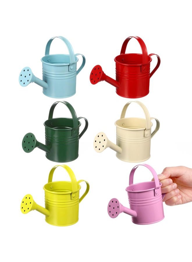 DOITOOL Watering Can Kids Small Watering Can, Metal Watering Can for Outdoor Plants, Children Iron Mini Watering Can for Garden Yarde Home Plants Flower (Mixed Style, 6Pcs) - Image 5