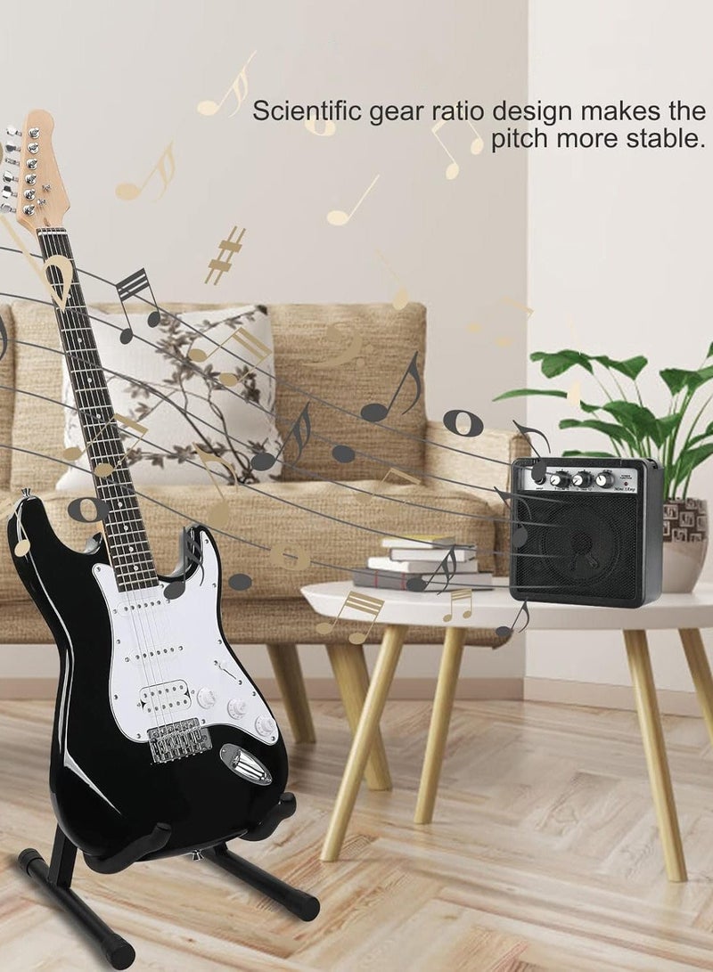 آيرين جيتار كهربائي، مقاس كامل 39 بوصة، مع حقيبة + مكبر صوت + موالف + حزام + أوتار + ريشة + لفافة أوتار (أسود) - Image 4