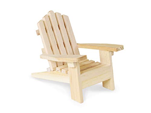 Multicraft Beach Adirondack Chair Miniature Wood for Dollhouses, Displays, Crafting, DIY - 5 Inches - Image 5