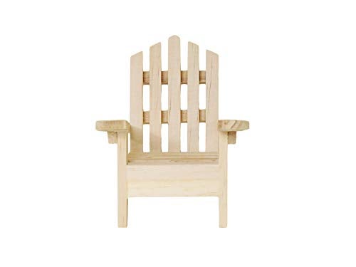 Multicraft Beach Adirondack Chair Miniature Wood for Dollhouses, Displays, Crafting, DIY - 5 Inches - Image 2