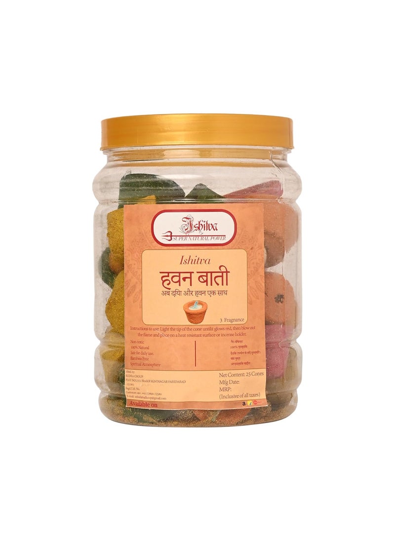 Ishitva Ishitva 4 Fragrance Hawan Bati Cup with Cow Ghee Diya for Daily Puja Traditional Devotional Pack of 25 Cups  - Image 2