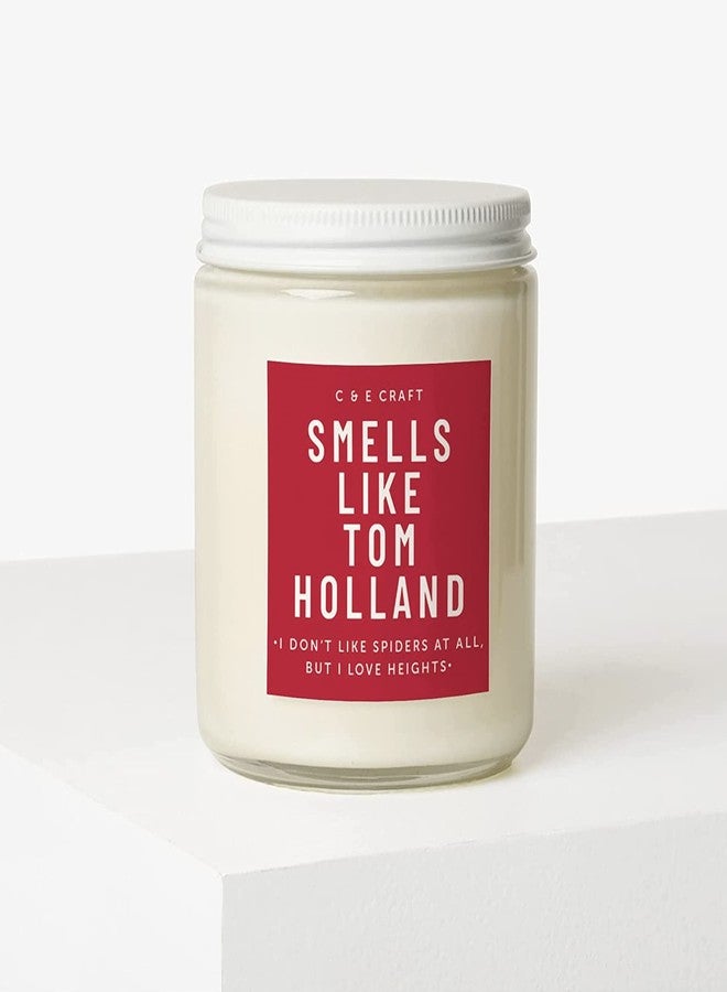 CE CRAFT C&E Craft Smells Like Tom Holland Scented Candle – Iced Vanilla Woods Soy Wax Candle – Gift for Her - 40+ Burn Time - Spider Man, Uncharted - British - Girlfriend Gift, 8 ounces - Image 2