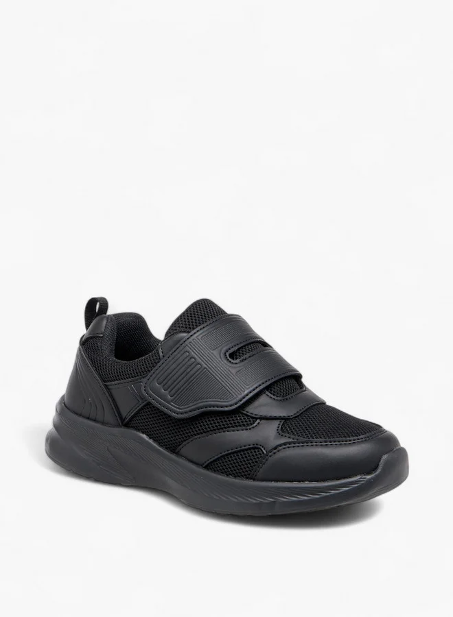 ال بي ال من شو اكسبرس Boys Panelled School Shoes with Hook and Loop Closure