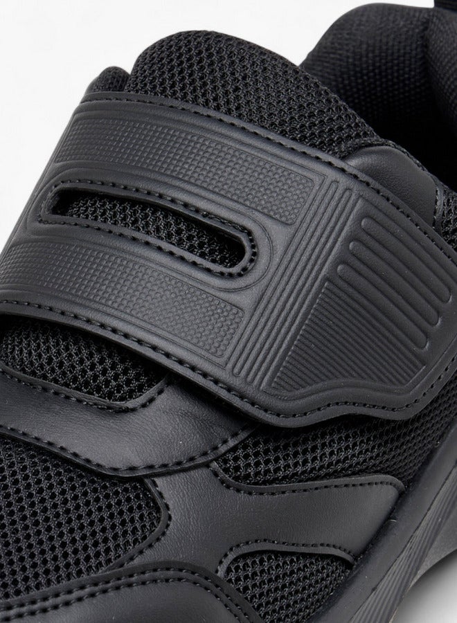 LBL by Shoexpress Boys Panelled School Shoes with Hook and Loop Closure  - Image 4