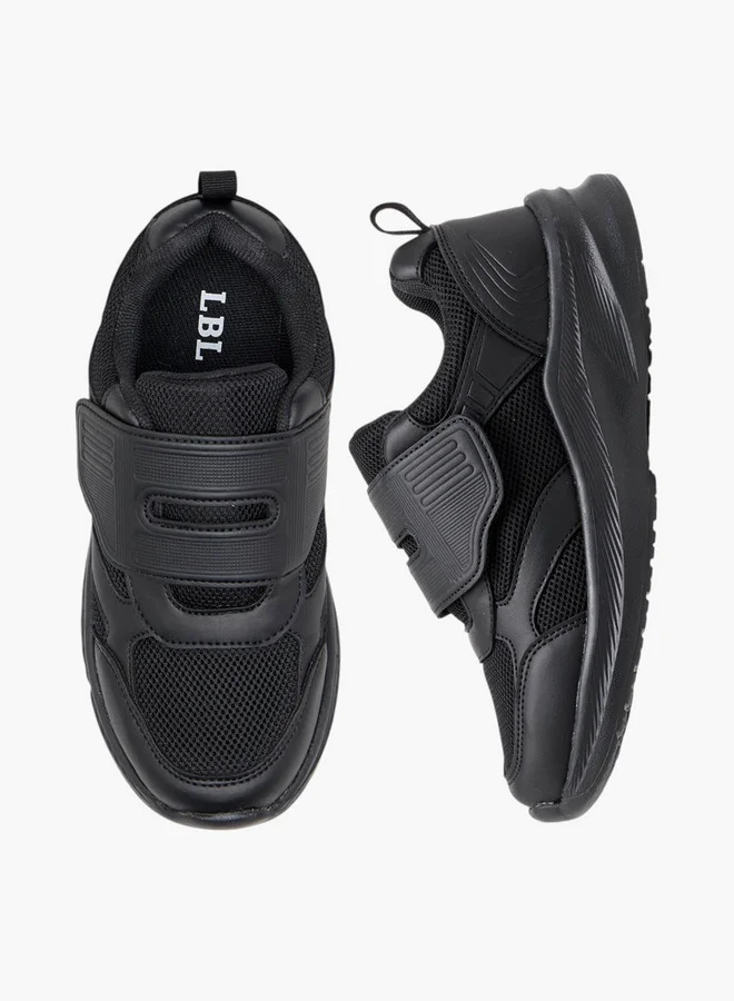 ال بي ال من شو اكسبرس Boys Panelled School Shoes with Hook and Loop Closure