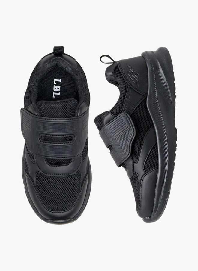 LBL by Shoexpress Boys Panelled School Shoes with Hook and Loop Closure  - Image 1