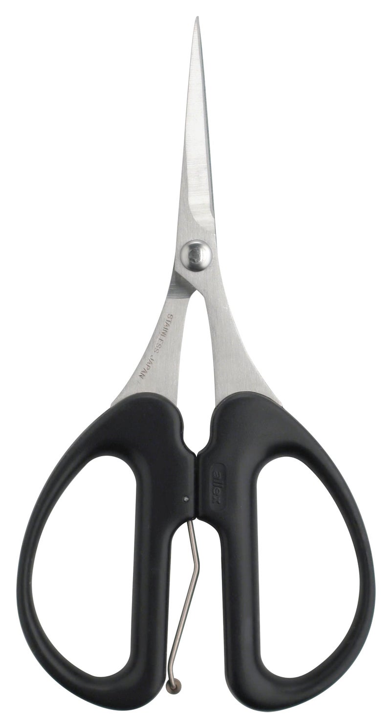 ALLEX\アレックス ALLEX Craft Scissors Heavy Duty Sharp Japanese Stainless Steel, Precision All Purpose Crafting Scissors with Spring Loaded Handle, Made in JAPAN, Black - Image 2