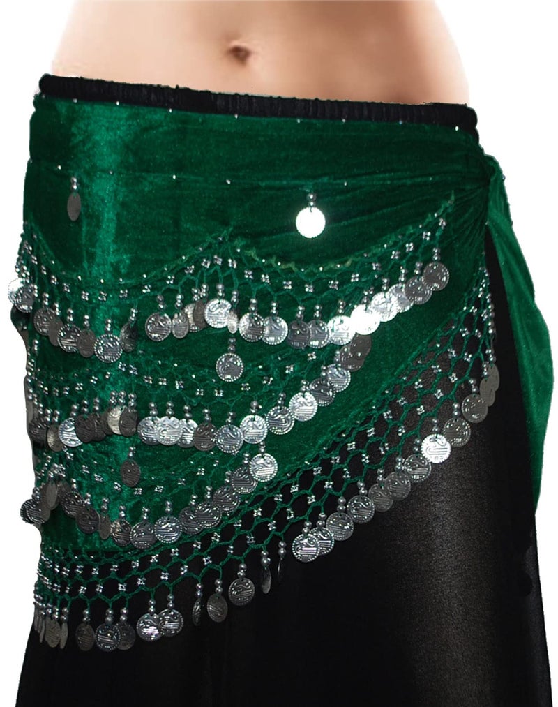 Wevez Classic Egyptian Belly Dance Hip Scarves for Professional Dancers (Royal Blue) - Image 2