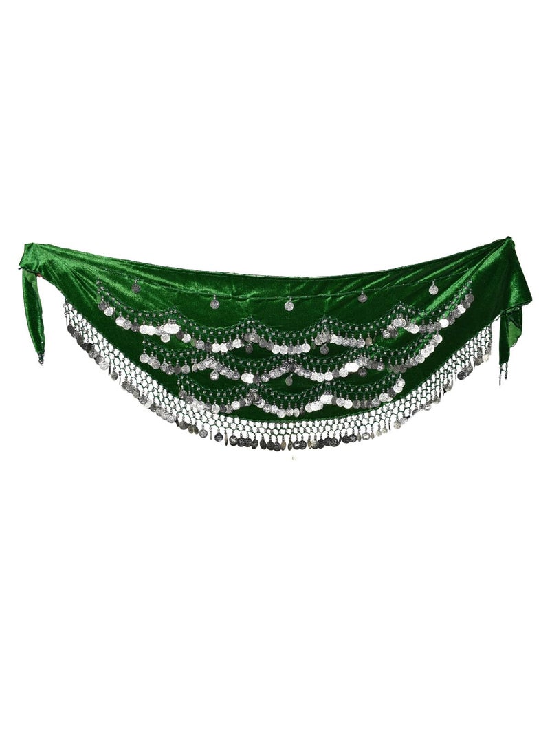 Wevez Classic Egyptian Belly Dance Hip Scarves for Professional Dancers (Royal Blue) - Image 3