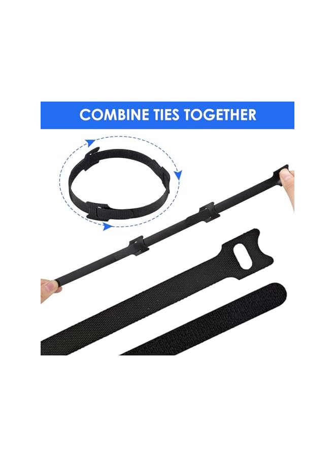 PROMASS promass Cable Ties Reusable,Cable Organiser 6 inch,Say Goodbye to Clutter and Use It to Store Data Cables for Electronic Products(60 PCS,Black)  - Image 2