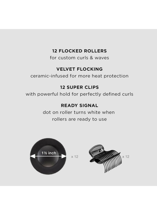 CONAIR Conair Hot Rollers Hair Curlers for Long, Medium and All Hair | Heated Rollers with Hair Roller Clips Included | 1 1/2-inch Rollers | Amazon Exclusive  - Image 2