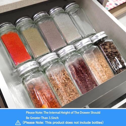 Delavala Acrylic Kitchen Spice Rack,Acrylic Spice Organizer,Kitchen Spice Rack Tray for Drawer/Countertop,4 Tier,Organize and Display Your Spices,and Seasonings(Jars not included) - Image 4
