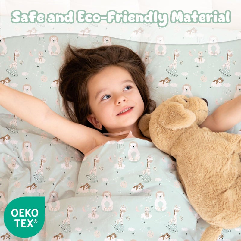 LONAVA Full Size Printed Kids Sheet Set - 4 Piece Wrinkle-Free Luxurious Soft Microfiber Sheet  OEKO-TEX Certified  Deep Pocket  Breathable & Elastic  Starry Zootopia - Image 2