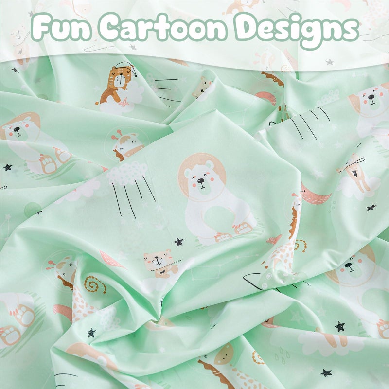 LONAVA Full Size Printed Kids Sheet Set - 4 Piece Wrinkle-Free Luxurious Soft Microfiber Sheet  OEKO-TEX Certified  Deep Pocket  Breathable & Elastic  Starry Zootopia - Image 3