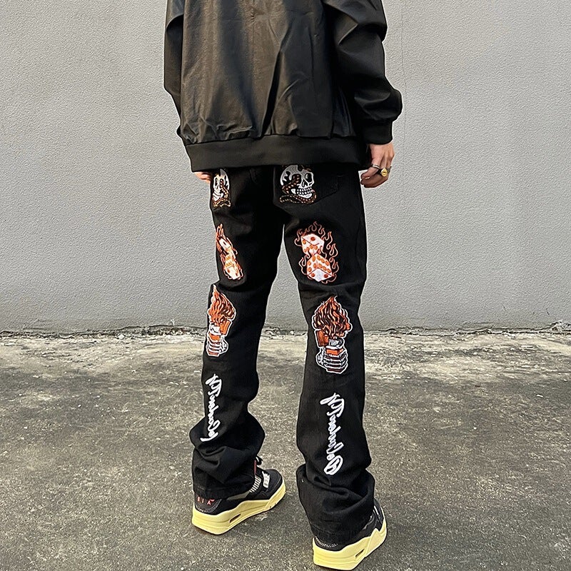 Unisex Casual Daily Denim Jeans - Image 1