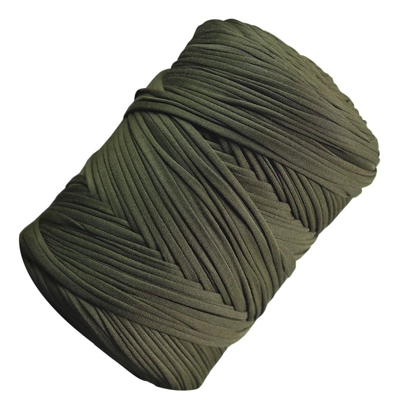 TShirt Yarn 130 Yards Knitting Yarn Fabric Crochet Cloth Solid Color Tshirt Yarn for Crocheting Beginners DIY Hand Craft Bag Blanket Cushion Projects Black