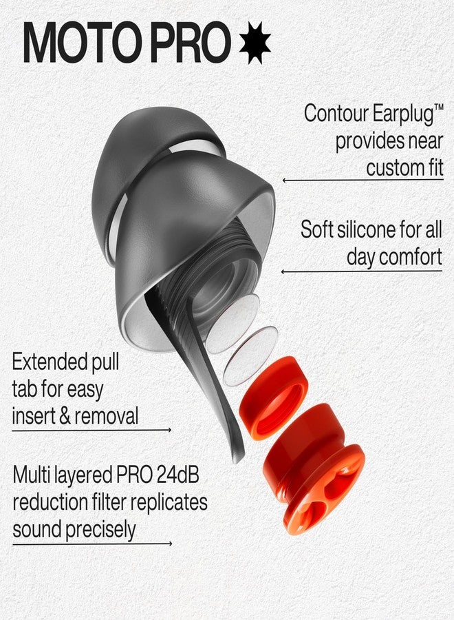 EARPEACE Moto PRO - Motorcycle Ear Plugs - Reusable Earplugs for Wind Noise Protection with High Fidelity Filter - Noise Canceling up to 24dB - Motorcycle Accessories - Includes Filter Set and Case - Image 2