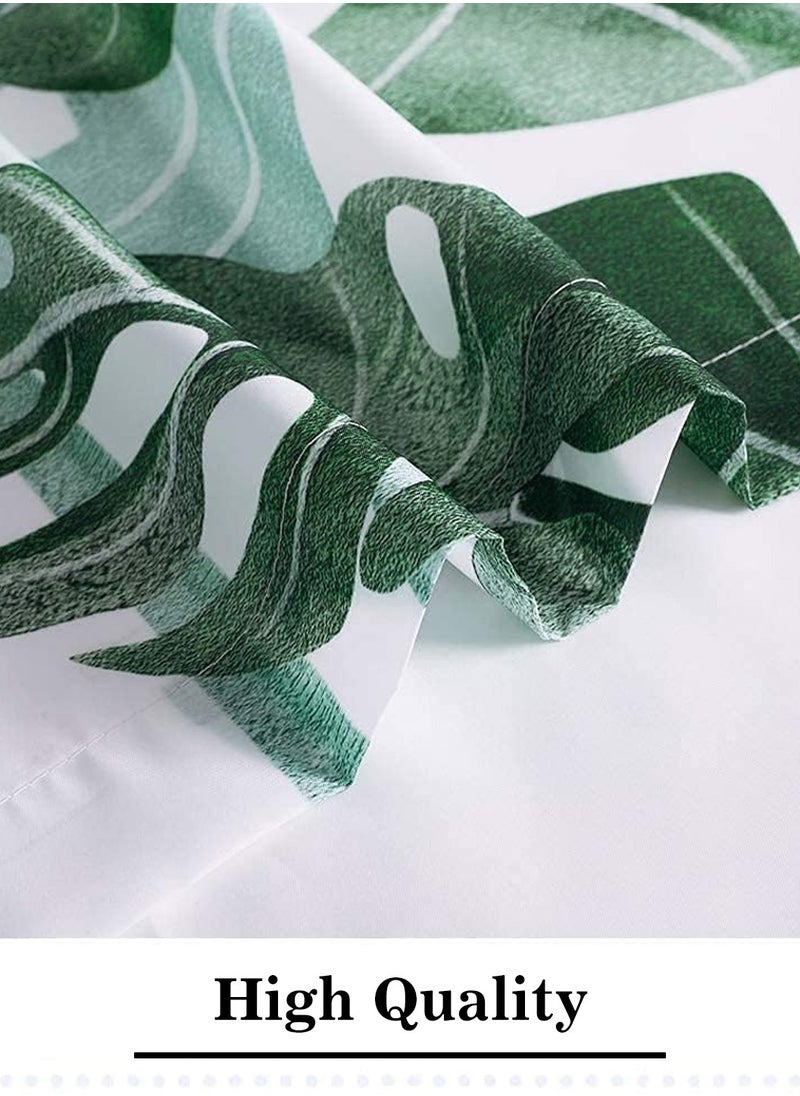 Tropical Leaves Plant on White Background Odorless Curtain with Hooks for Bathroom - pzsku/Z8DA2A0CFA373E586ED50Z/45/_/1732073350/4b00c7d6-d80c-4bcb-805f-32804bbeedf2