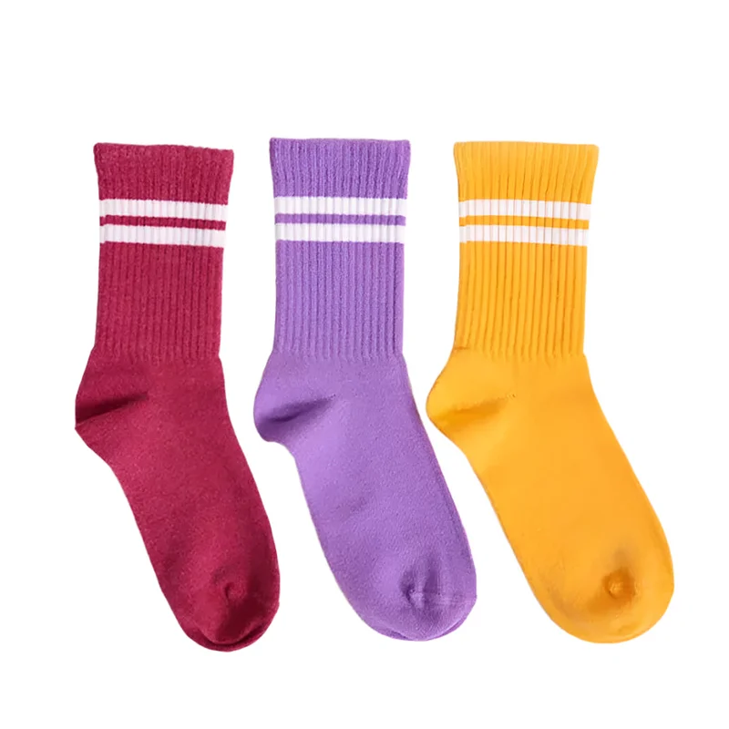 Katia&Bony Stripe Crew Socks - Orange Mix