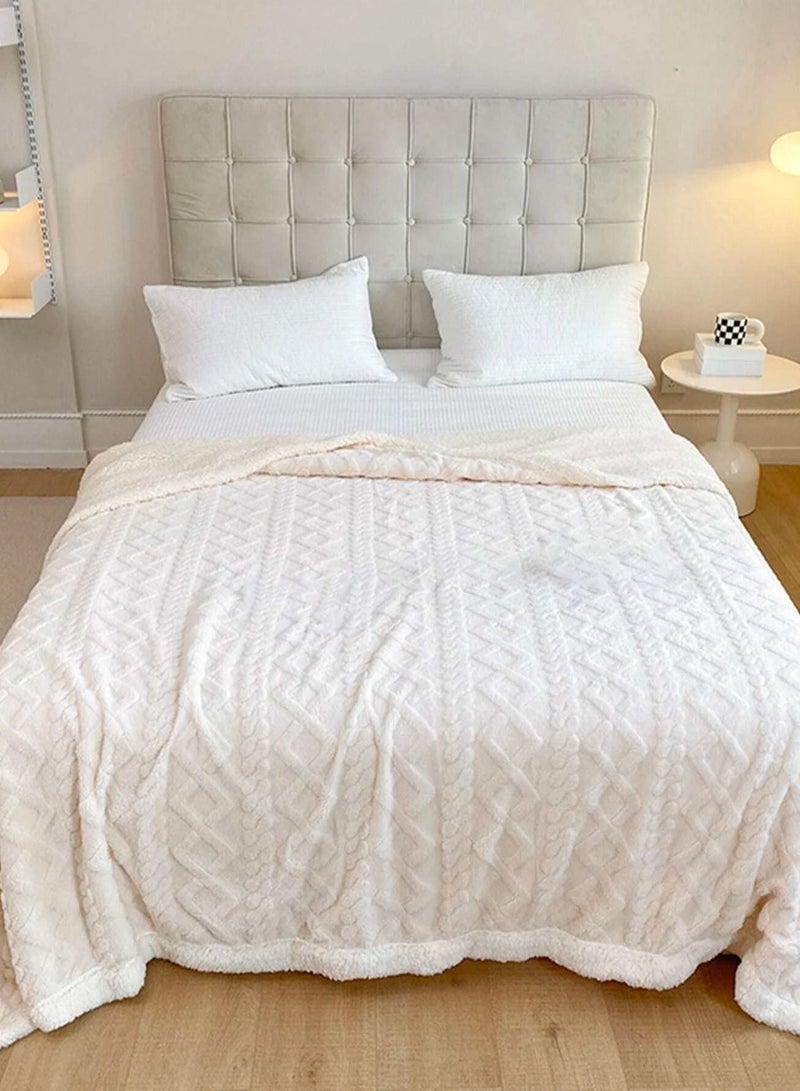 DubaiGallery Winter thickened Polar Fleece blanket soft comfortable double layer lamb Fleece office home nap warm sofa blanket - Image 1