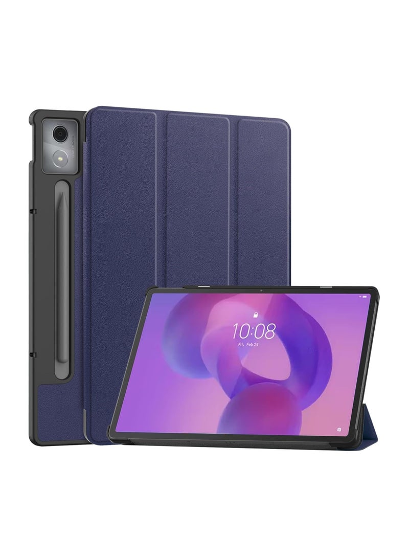 General Case compatible with Lenovo Idea Tab Pro 12.7-inch (2025) TB373FU smart flat panel case, lightweight three-fold PU leather case shock-proof protection case, with automatic wake up/sleep function  - Image 1