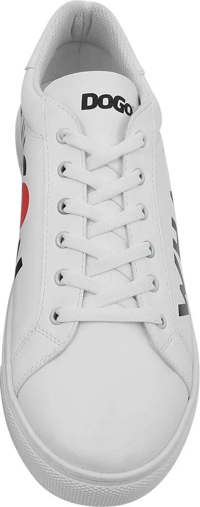 Dogo Men's Vegan Leather White Sneakers - What's Next? Design