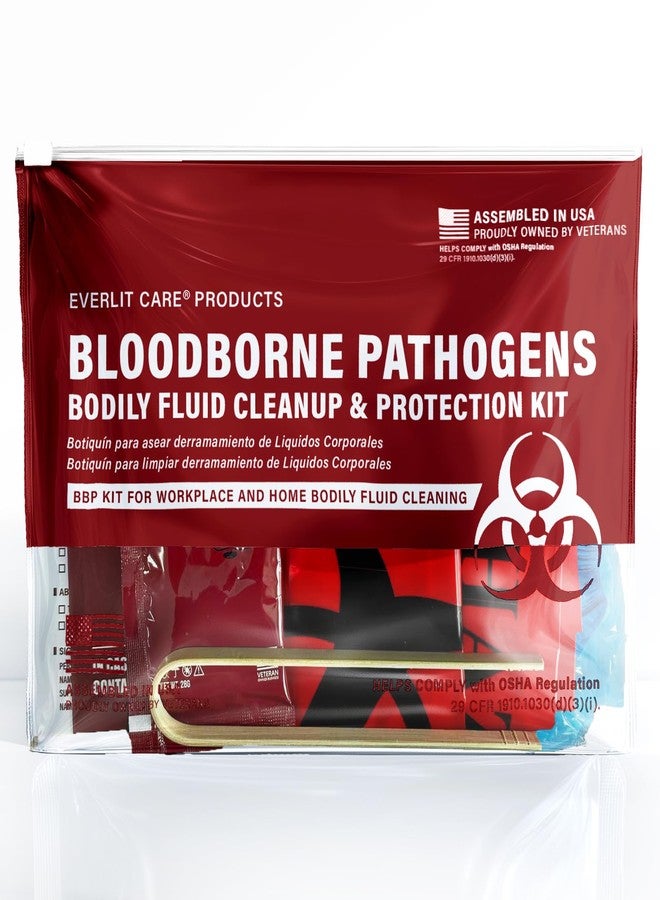 EVERLIT CARE Bodily Fluid Cleanup OSHA Compliant Bloodborne Pathogens Spill Kit Body Protection PPE from Exposure to Blood Vomit and Other potentially infectious Materials - Image 2