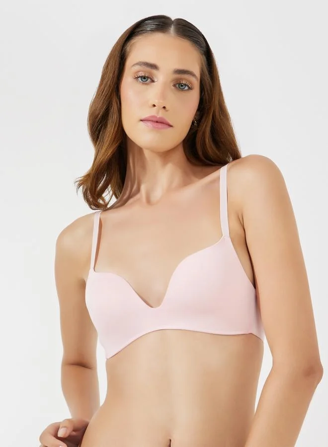 Styli Pack of 3 - Solid Padded Non Wired Plunge Bra