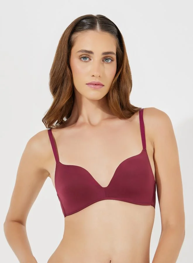 Styli Pack of 3 - Solid Padded Non Wired Plunge Bra