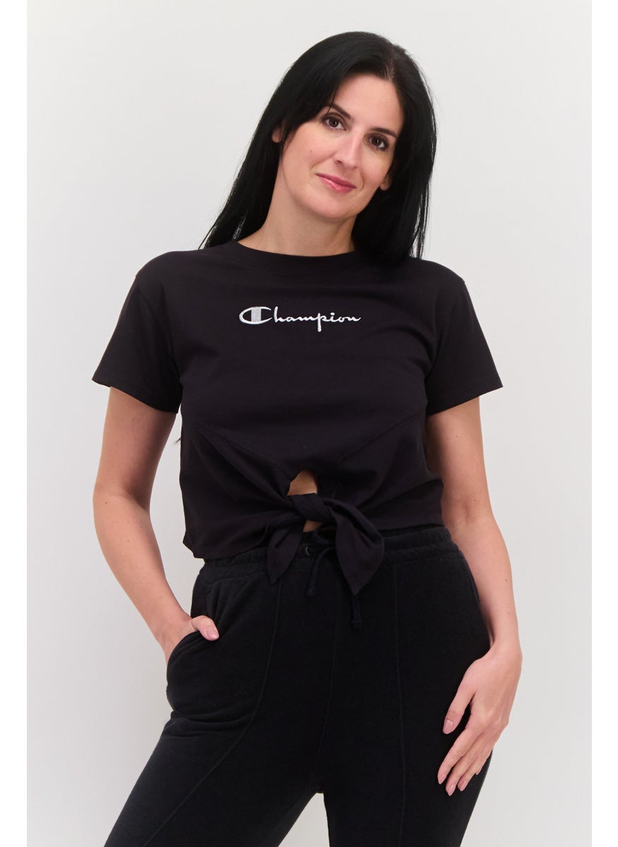 Champion Champion x Chiara Ferragni Women Sportswear Fit Short Sleeve Outdoor Top, Black  - Image 1