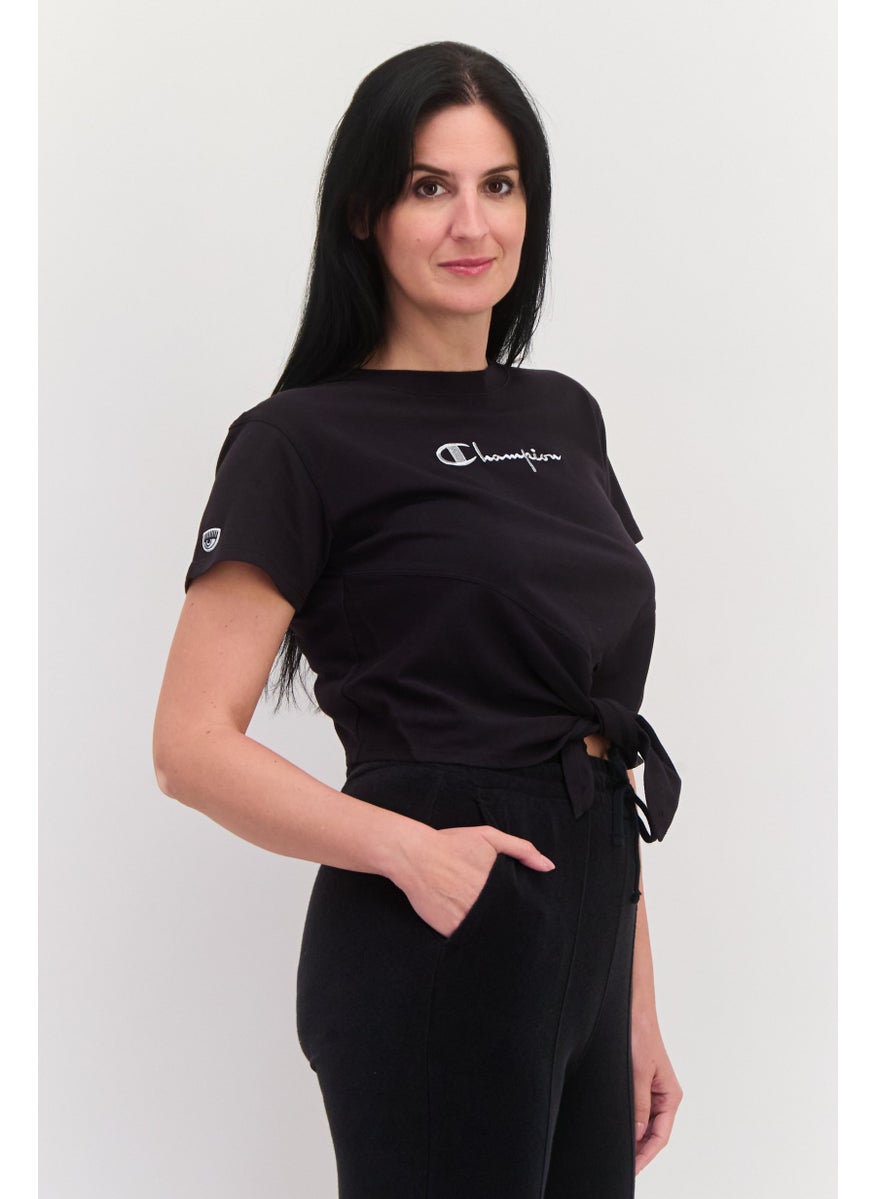 Champion Champion x Chiara Ferragni Women Sportswear Fit Short Sleeve Outdoor Top, Black  - Image 2