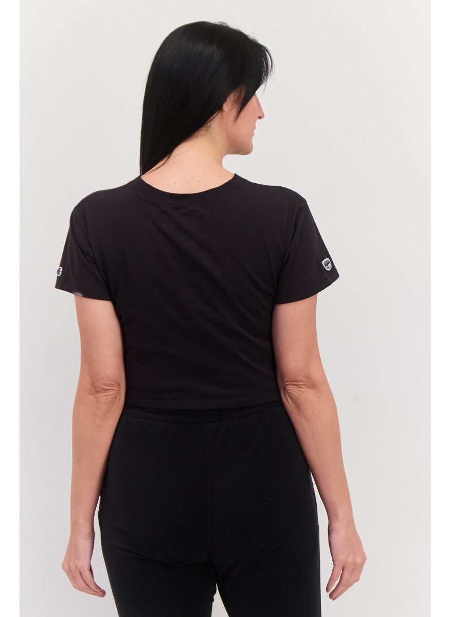 Champion Champion x Chiara Ferragni Women Sportswear Fit Short Sleeve Outdoor Top, Black  - Image 4