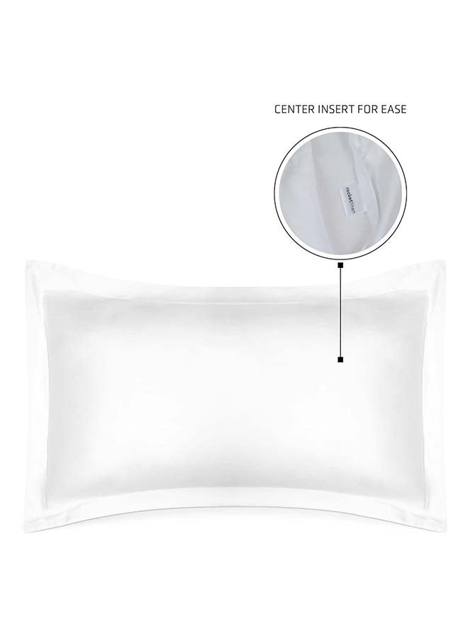 RocketLinen Light Grey Duvet Cover with 2 Pillow Shams – 400 Thread Count, Button Closure, Corner Ties, Pure Cotton, Sateen Weave – Duvet Cover/Quilt Cover Bedding Set (King) - Image 4