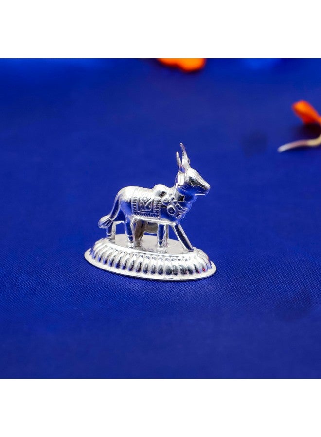 TORPPEZA Pure Silver Kamdhenu Cow and Calf Idol for Pooja/Worship and Gifting Purpose (Size : L-3.4cm * W-2cm * H-3cm | Weight : 5.5gm Approxe) - Image 4