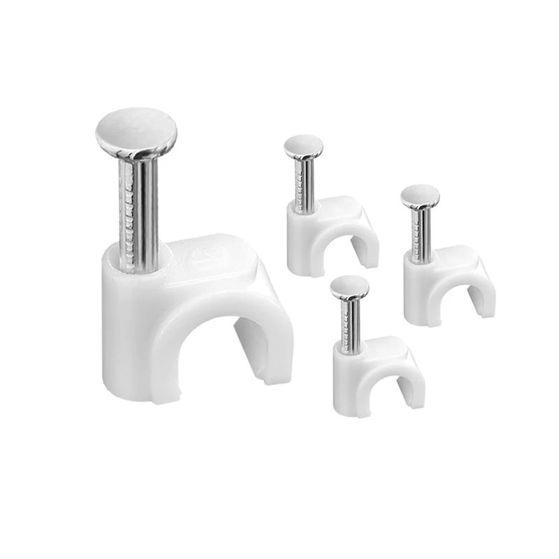 مشابك الكابلات 500 قطعة، مثبتات أسلاك بلاستيكية ذات مسامير فولاذية مقاس 10 ملم لدعم الأنابيب والمواسير - Image 3