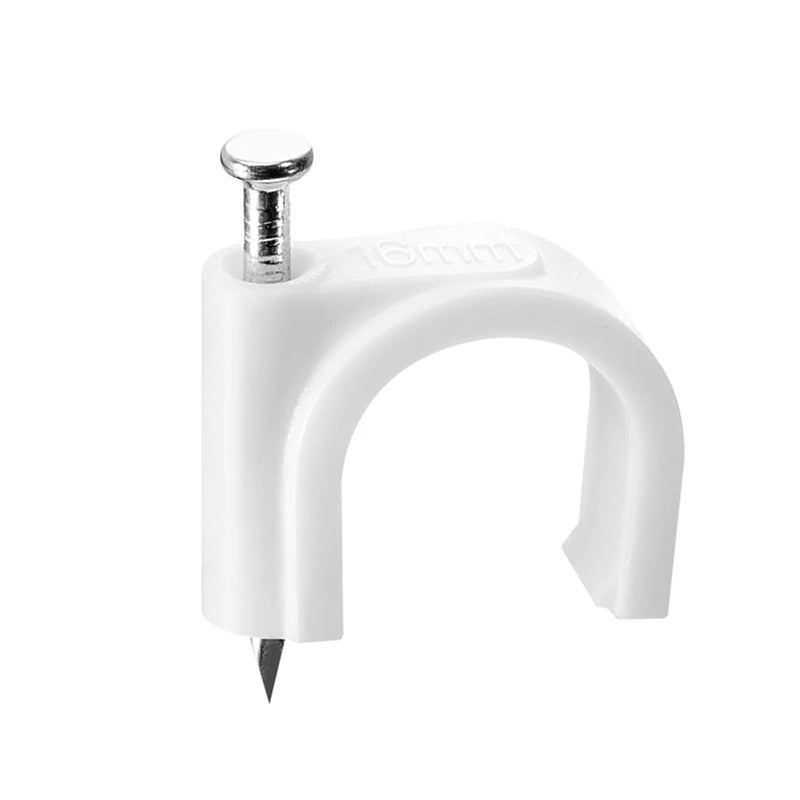 مشابك الكابلات 500 قطعة، مثبتات أسلاك بلاستيكية ذات مسامير فولاذية مقاس 10 ملم لدعم الأنابيب والمواسير - Image 5