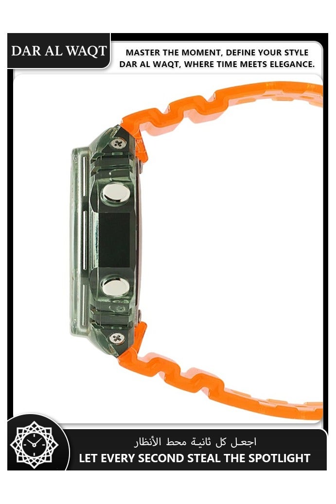 CASIO G-Shock GA-2100HC-4A Men's Waterproof Analog Digital Clear Skeleton Orange - Image 2